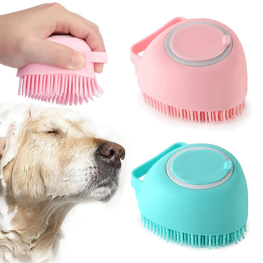 Pet Bath Brush Bathroom Soft Silicone Massage Comb Soft Safety Dog Cat Shampoo Brush Hair Fur Grooming Cleaning Accessories